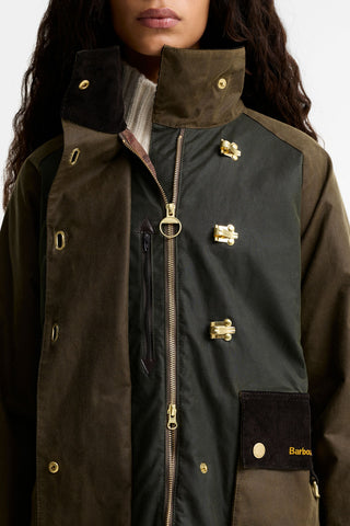 Hazelwood Wax Jacket Beech/Fern/Mixed Tartan