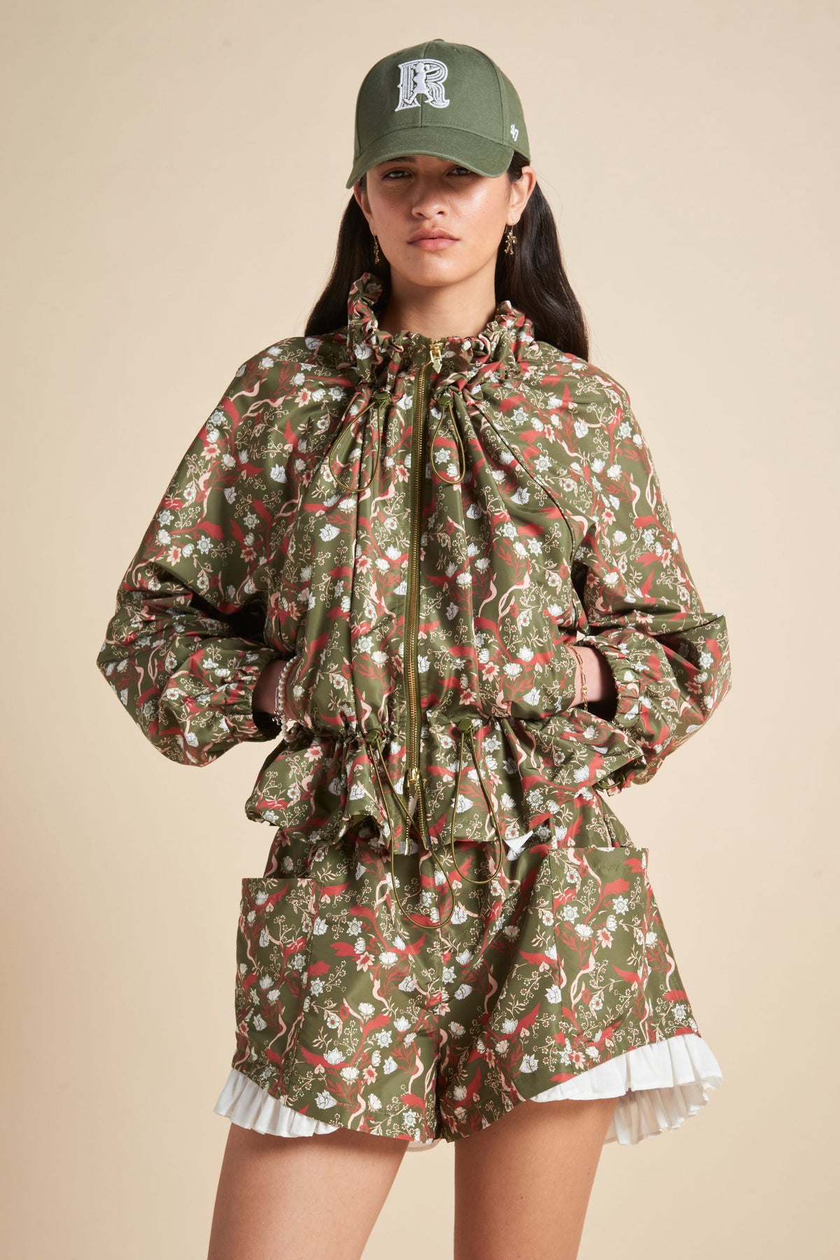Devant Jacket Olive Multi