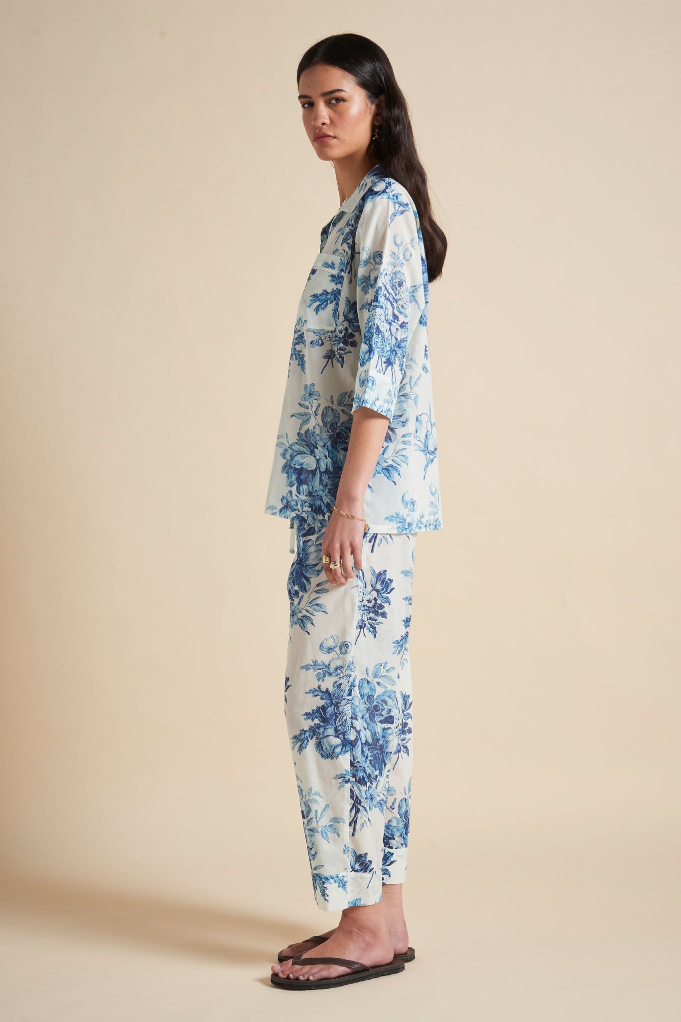 Romantic Floral Crop PJ Teal