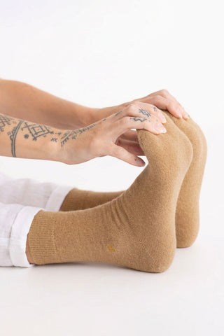 Hamilton Possum Merino Wool Socks Beige