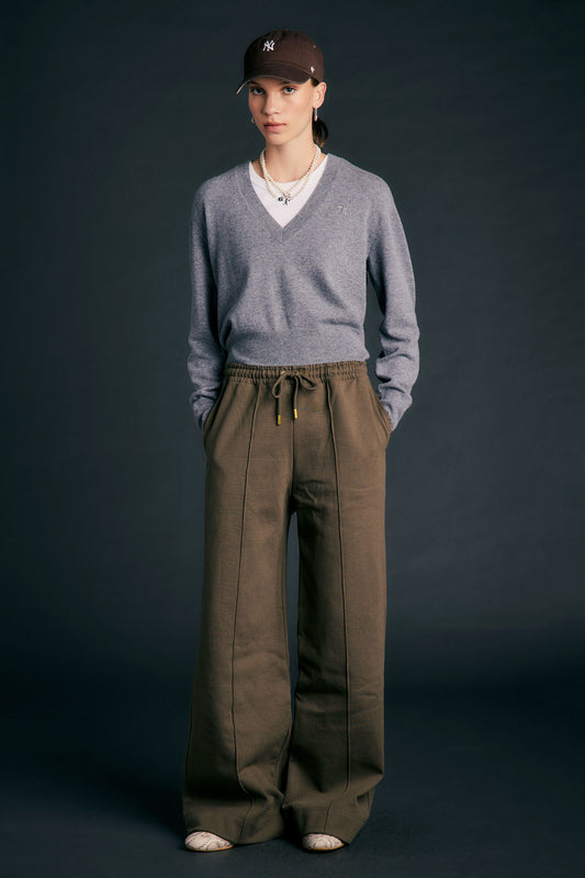Pin Tuck Track Pants Hunter Green