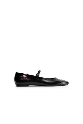 Refined Mary Jane Buckle Ballerina Gloss Black