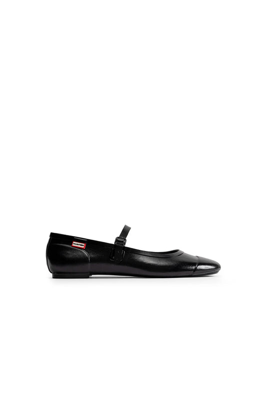 Refined Mary Jane Buckle Ballerina Gloss Black