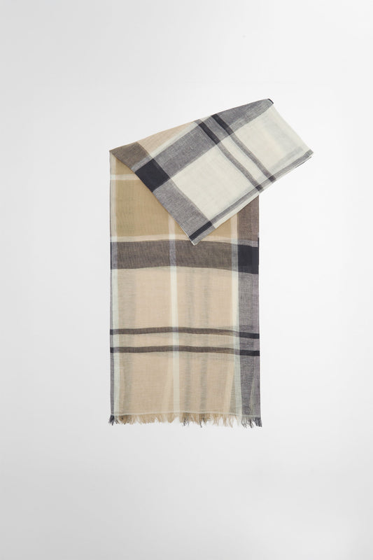 Abigail Tartan Scarf Dress Navy