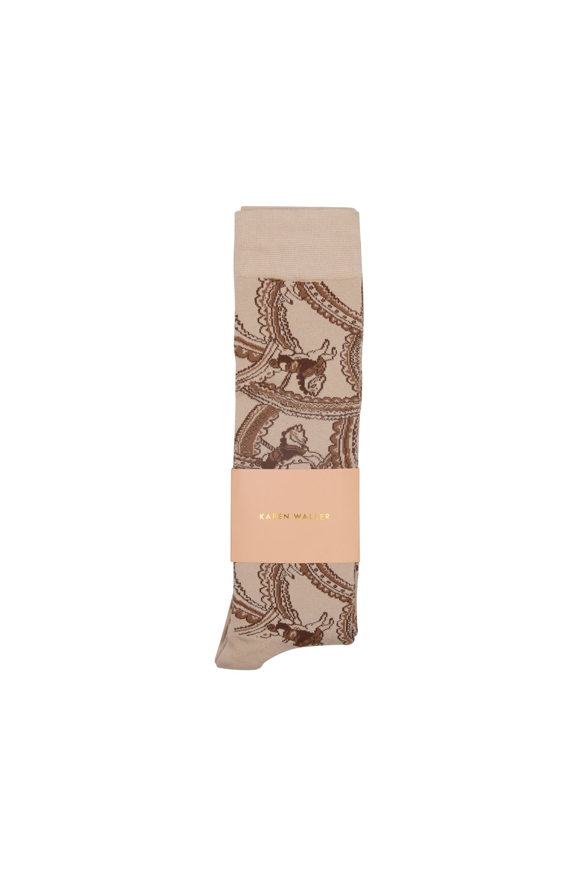 Carousel Kneehigh Socks 2 Pack Cream Multi