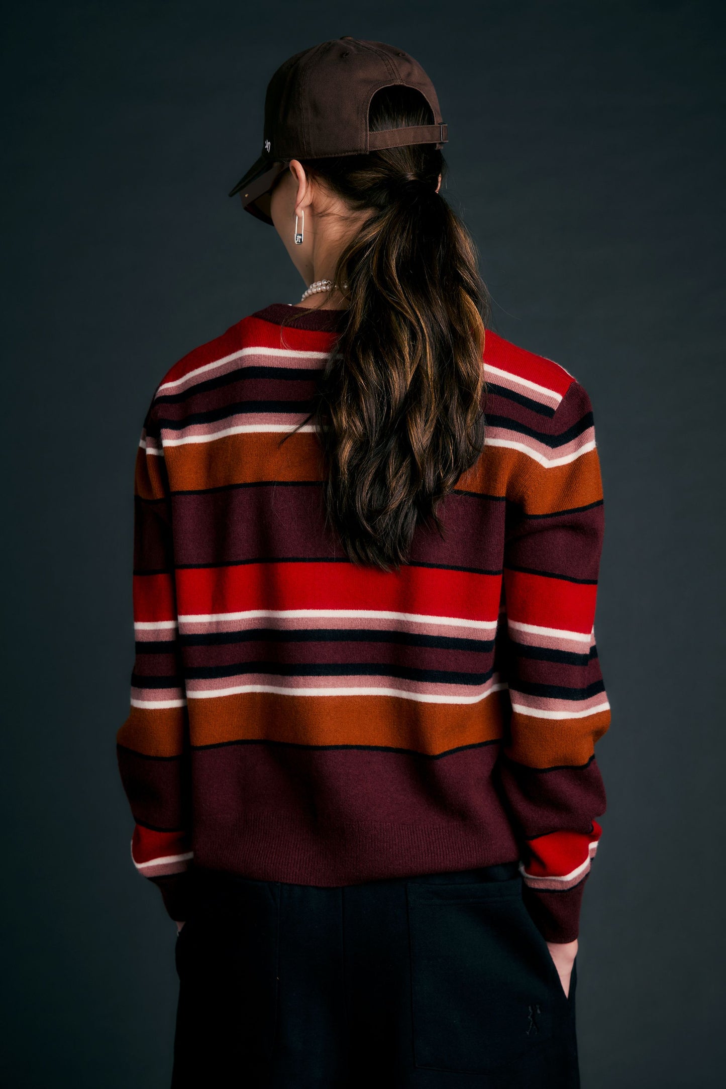 Elodie Cardigan Poppy Stripe
