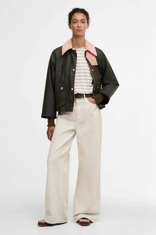 Cropped Beadnell Wax Archive Olive/Ancient/Gardenia