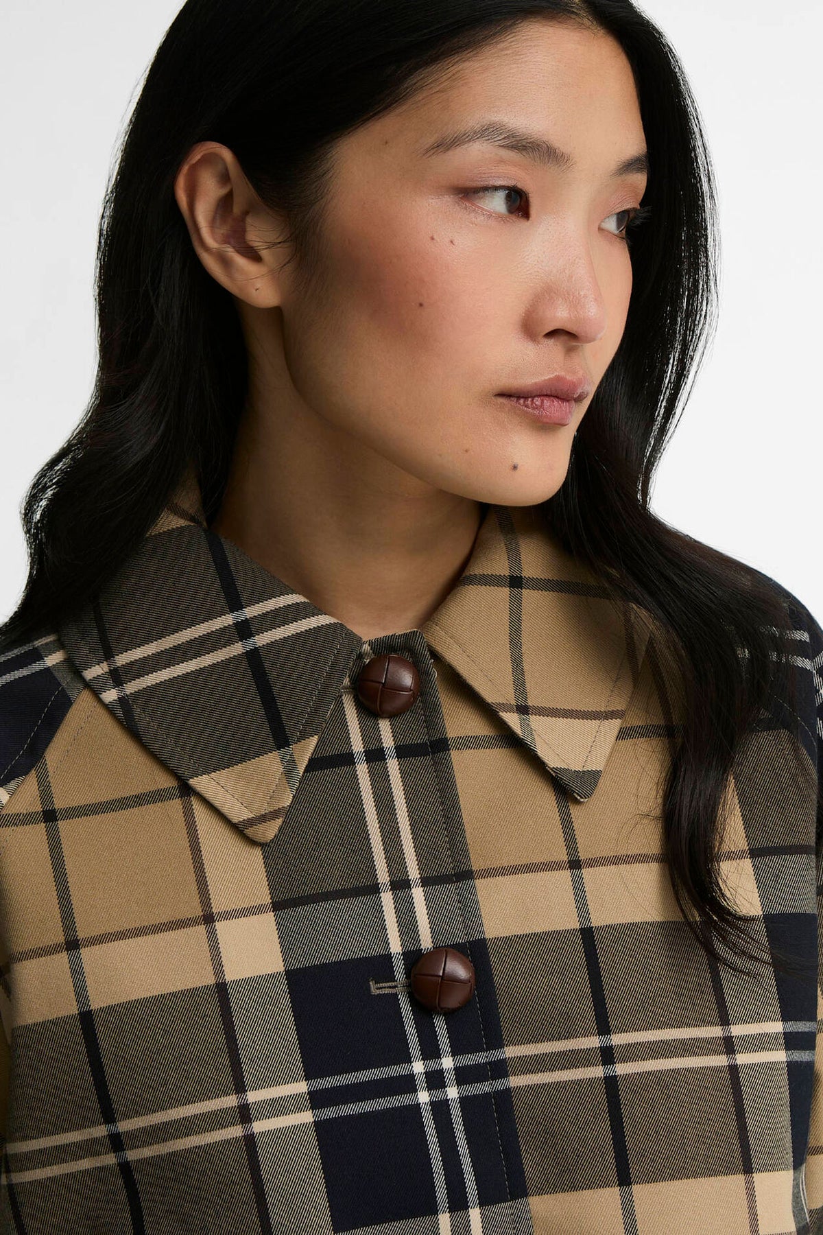 Delilah Checked Showerproof Jacket Birchwood Dress