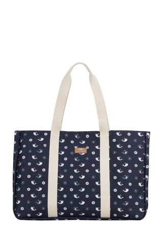 Carryall Cargo Bag Floral Whale Navy