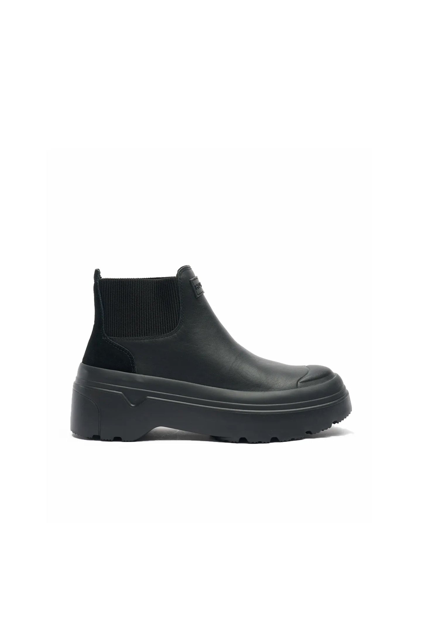 Refined Explorer Pull on Leather Boot Black
