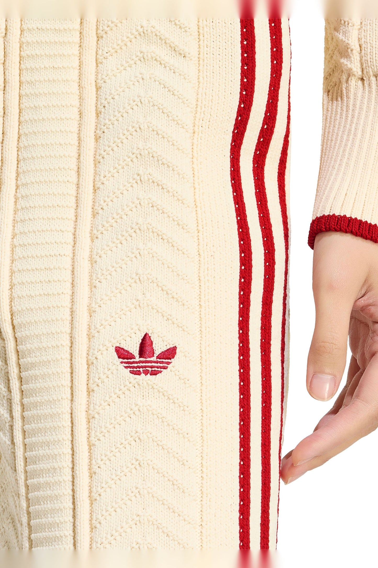 SST Wide Leg Trackpant Warm Vanilla/Red