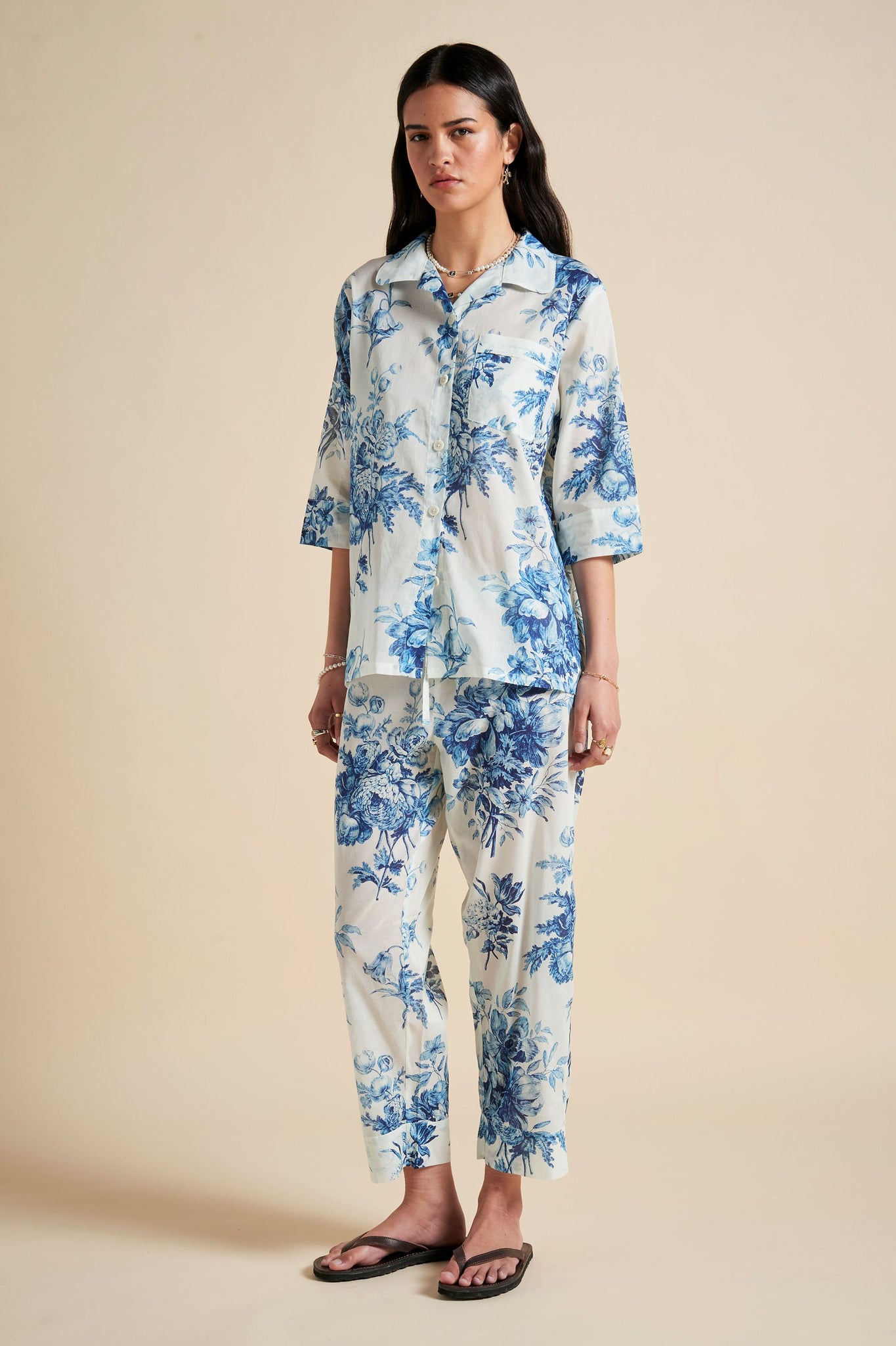 Romantic Floral Crop PJ Teal