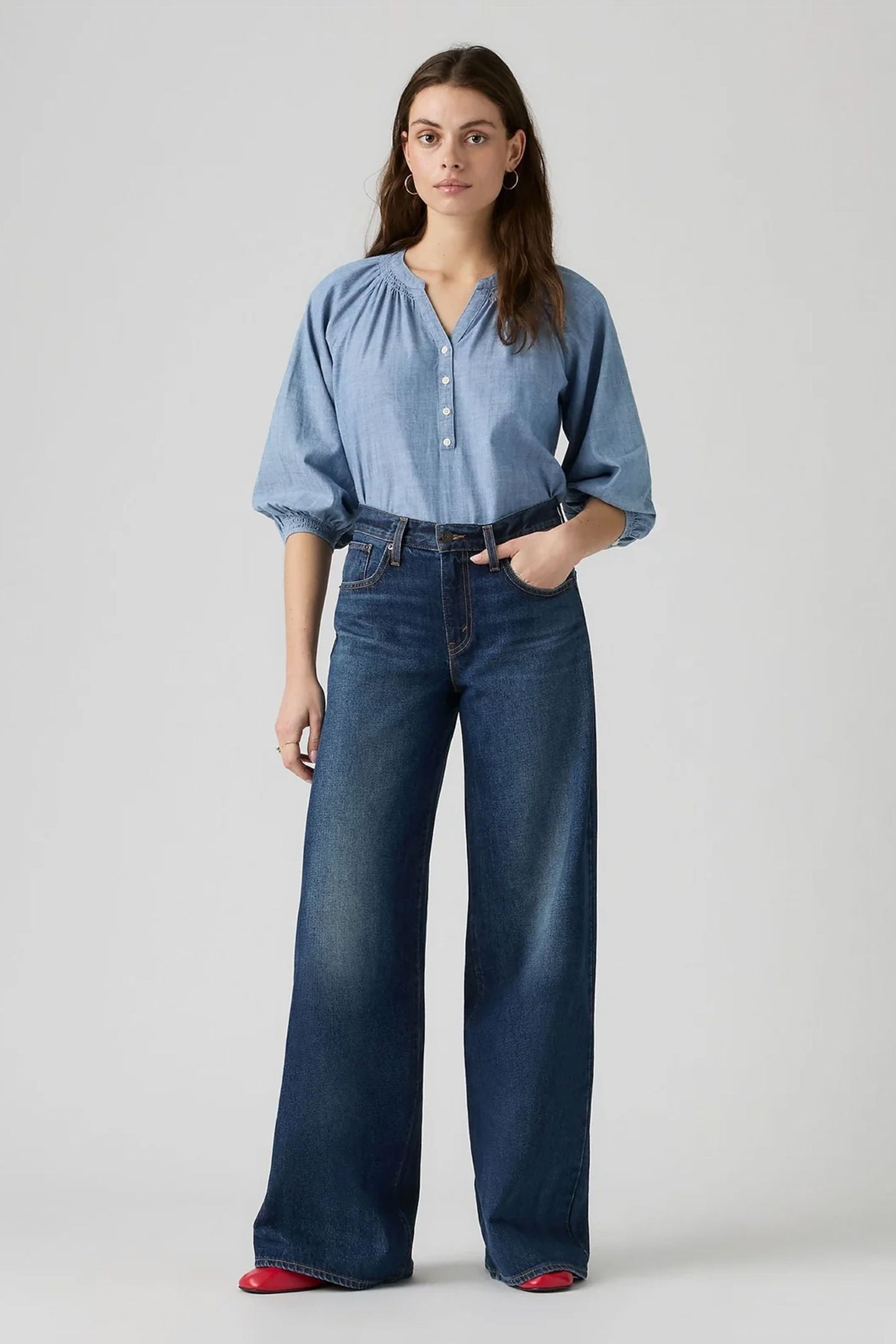 Middy Wide Leg Midnight Charm Deep Indigo
