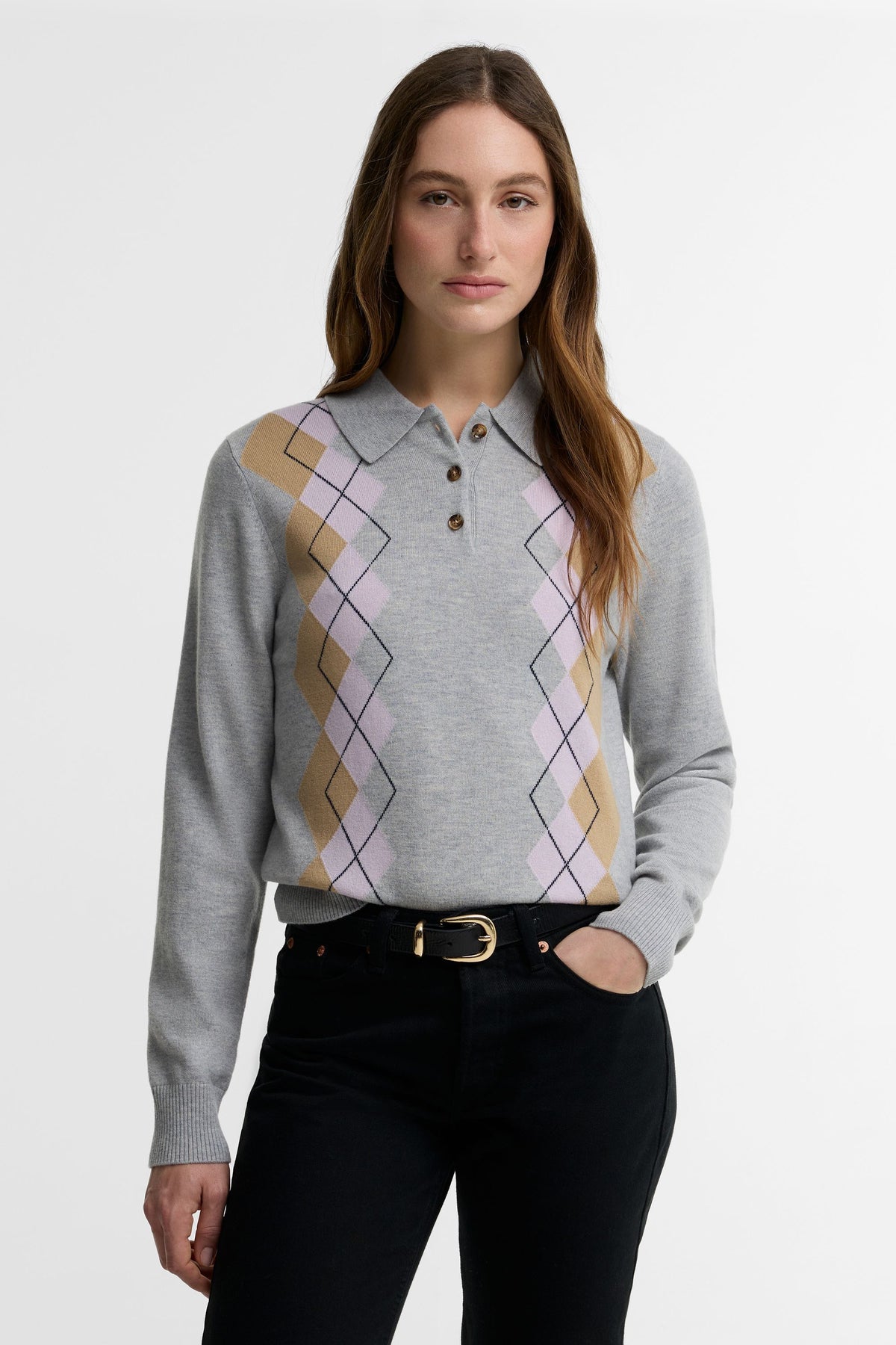 Fawne Knitted Jumper Grey Multi
