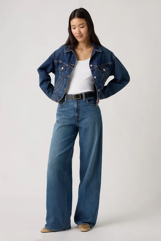 Cinch Wide Leg Pass the Parcel Medium Indigo