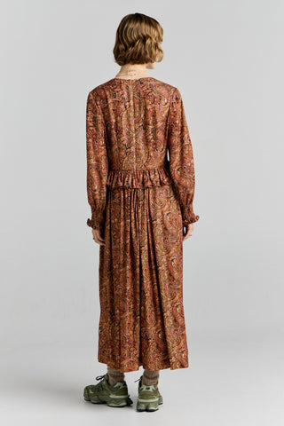 Halo Dress Burgundy Multi