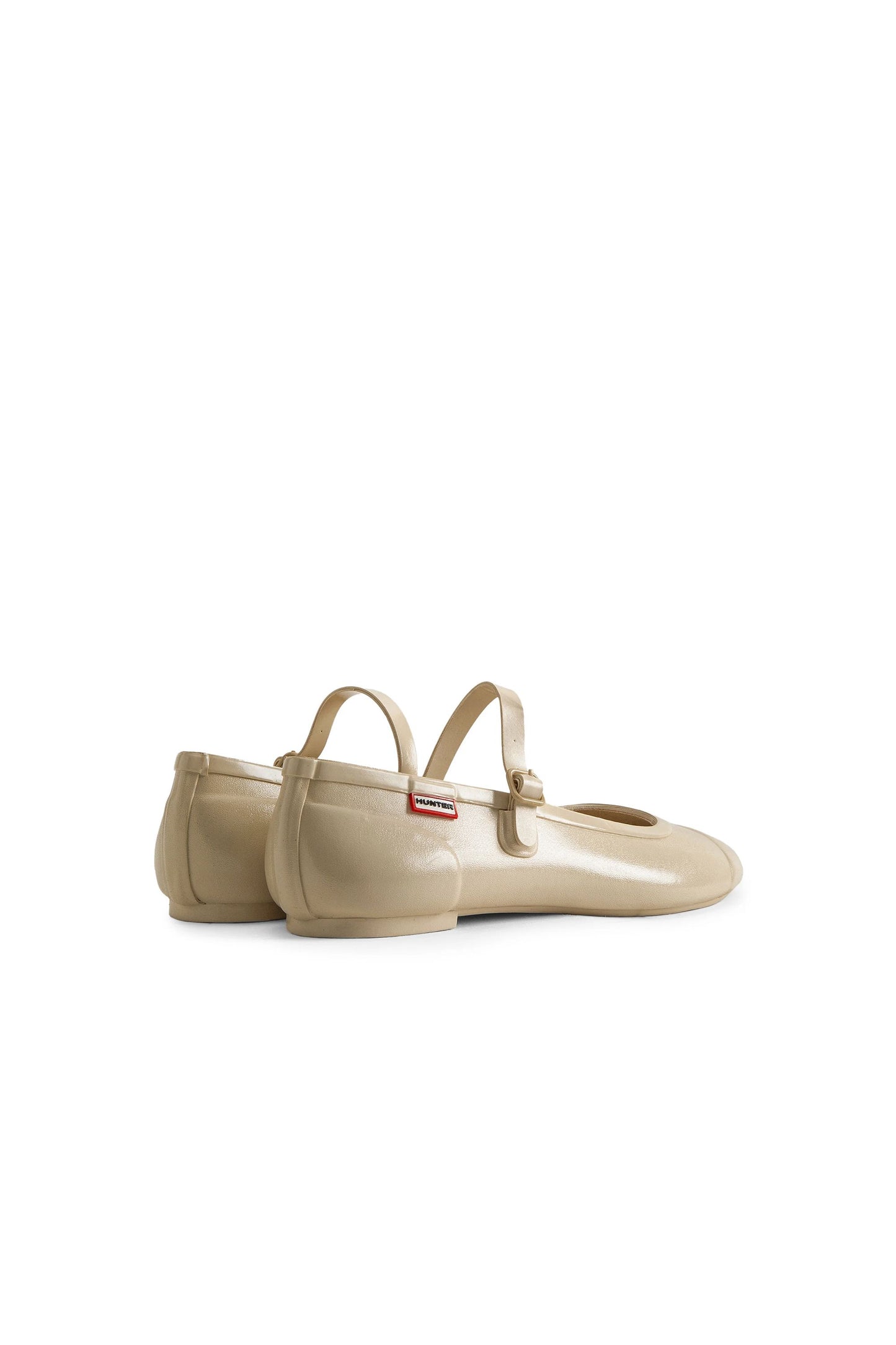 Refined Mary Jane Buckle Ballerina Gloss Canvas Cream