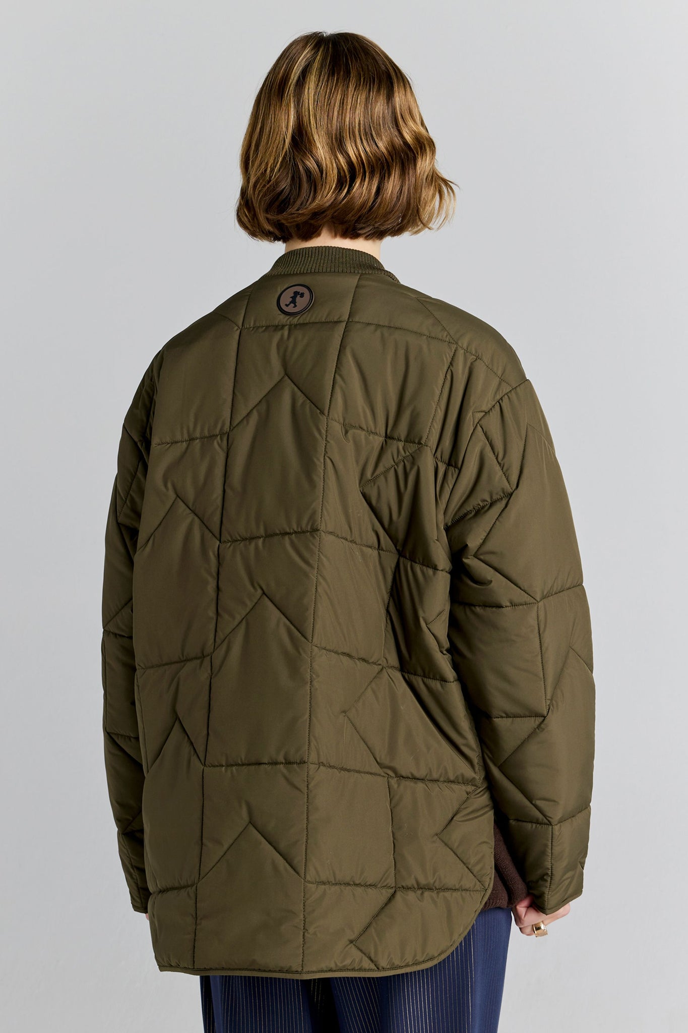 Quilted Monogram Jacket Dark Olive