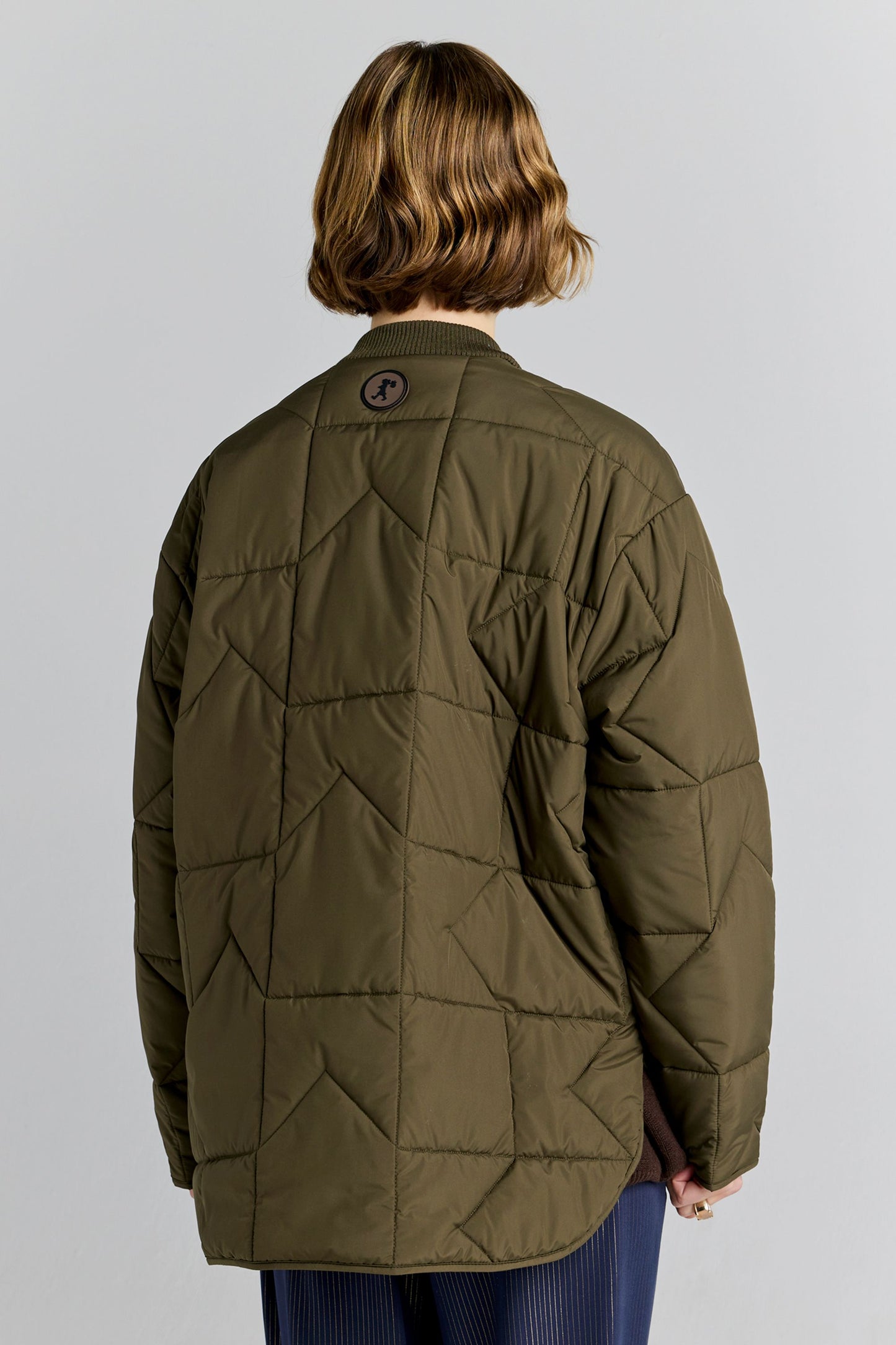 Quilted Monogram Jacket Dark Olive