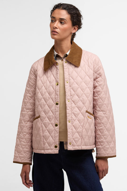 Cropped Liddesdale Quilted Jacket Gardenia/Dress/Beige