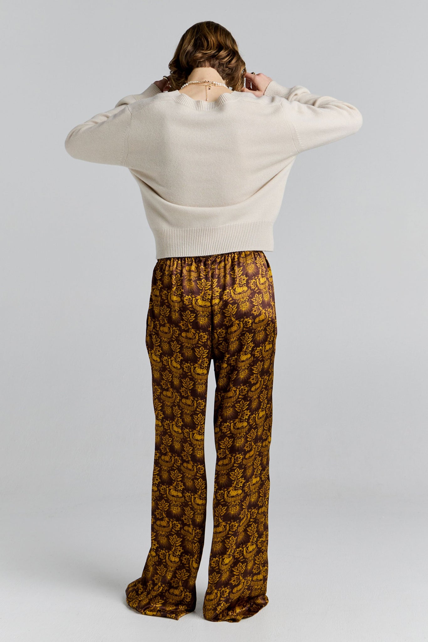 Palazzo Lounge Pants Chocolate Multi