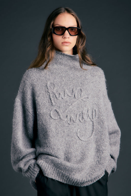 Runaway Rope Sweater Grey Marle