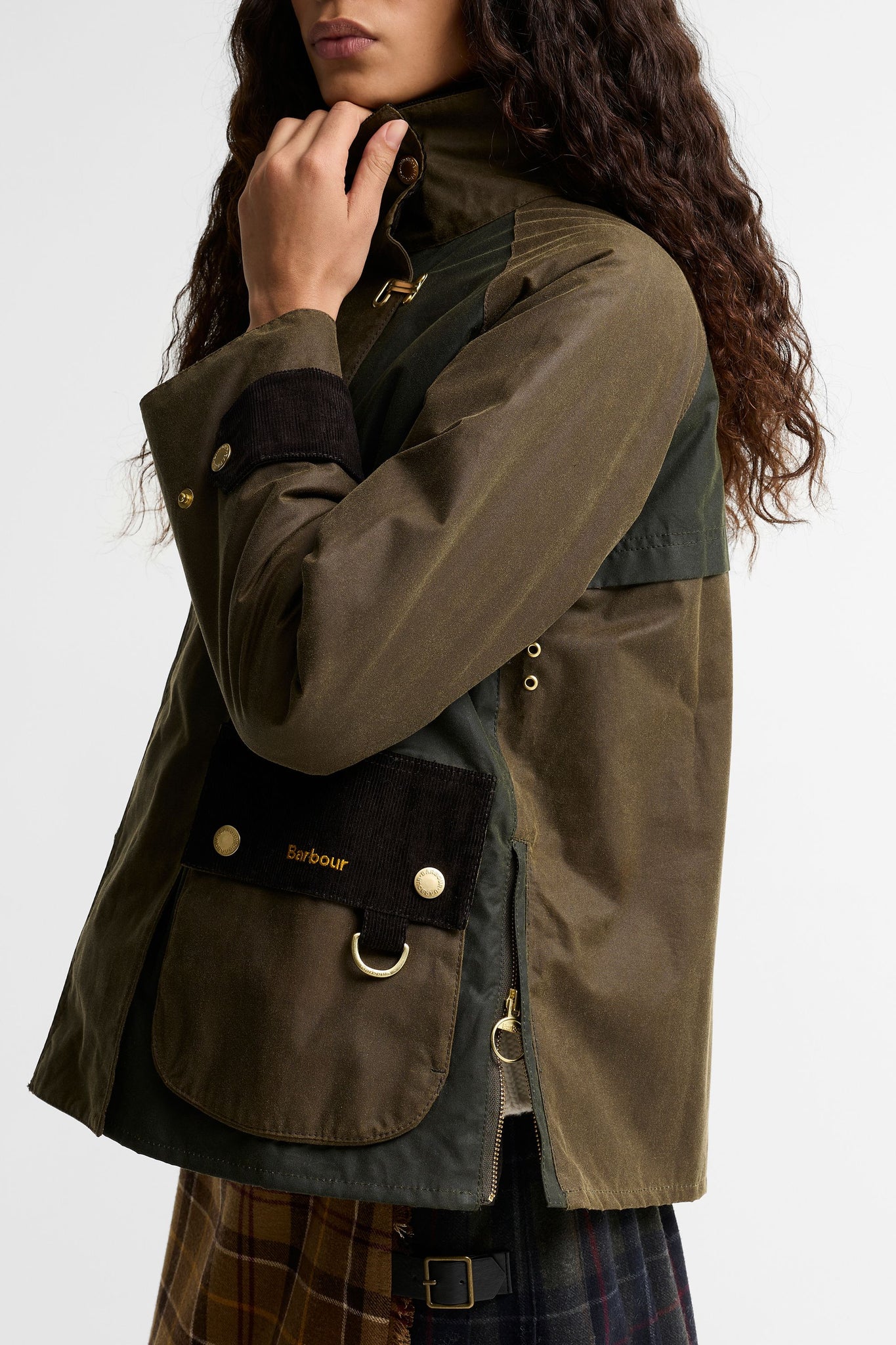 Hazelwood Wax Jacket Beech/Fern/Mixed Tartan