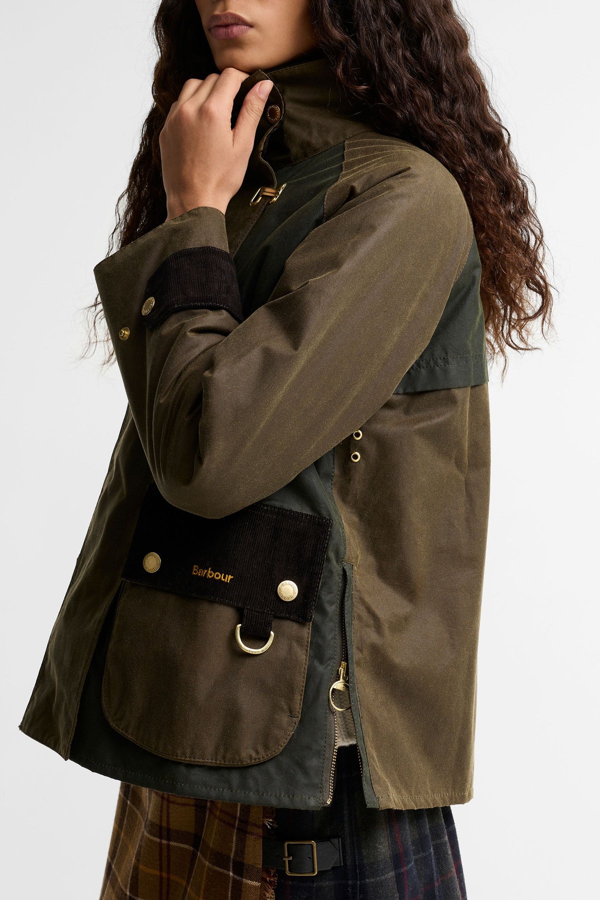 Hazelwood Wax Jacket Beech/Fern/Mixed Tartan