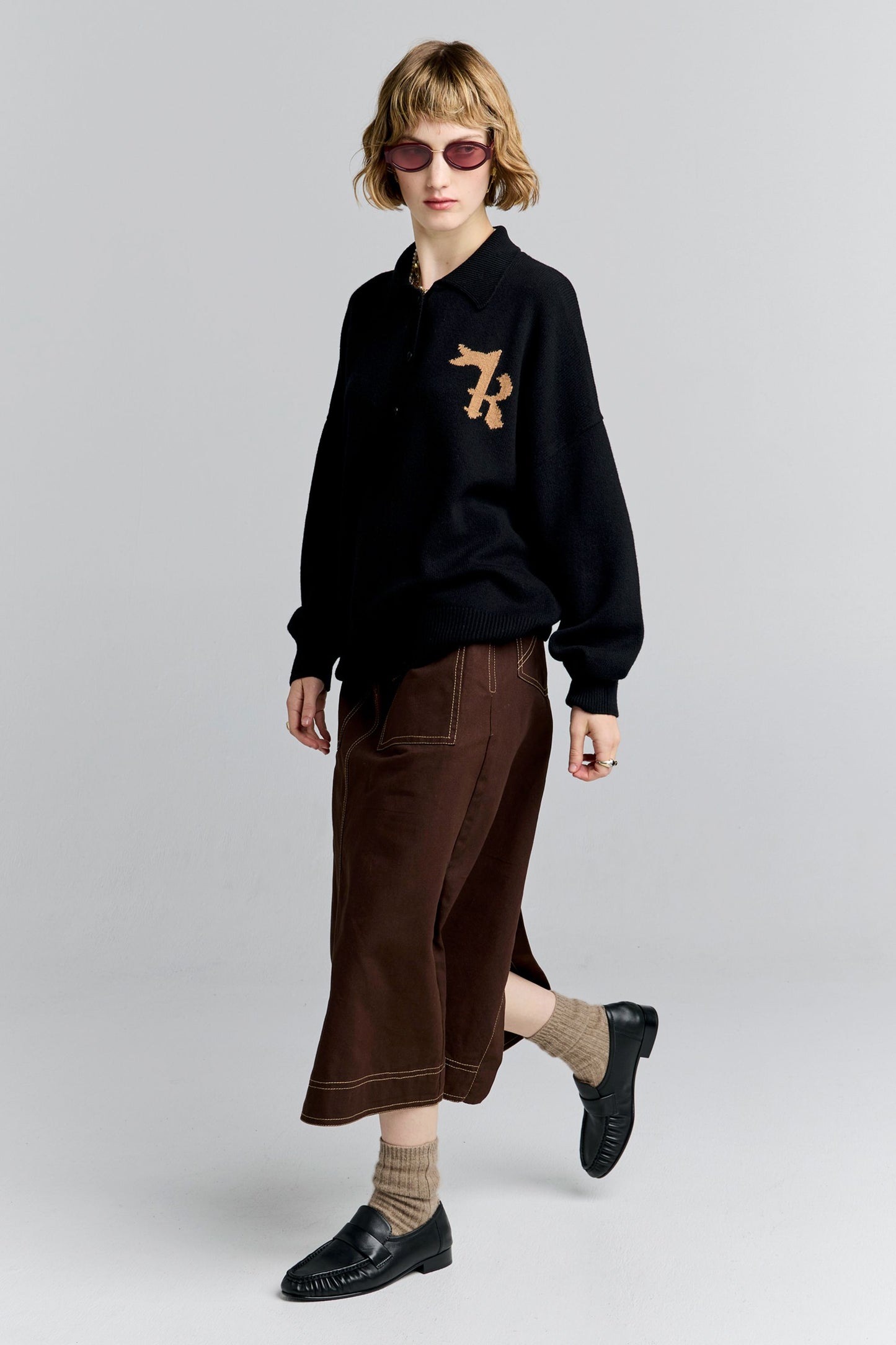 K Flag Polo Black