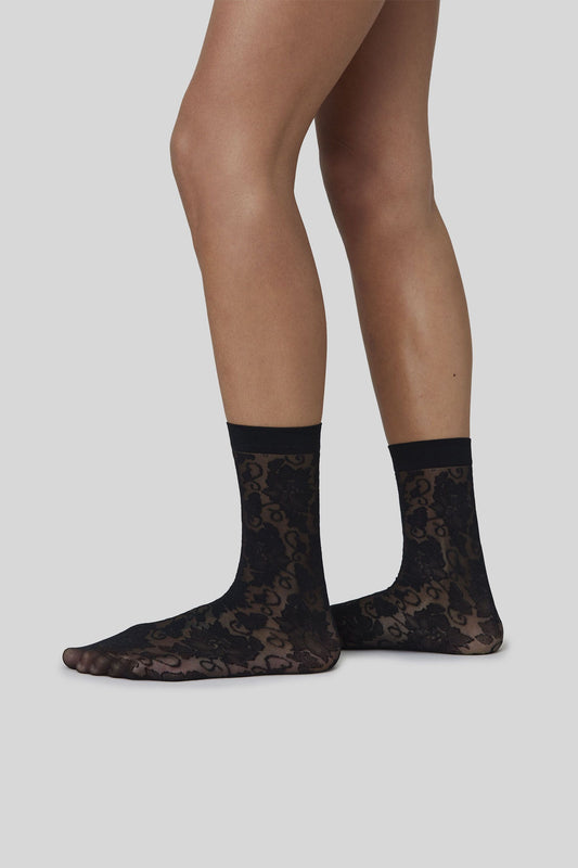 Lily Lace Socks Black