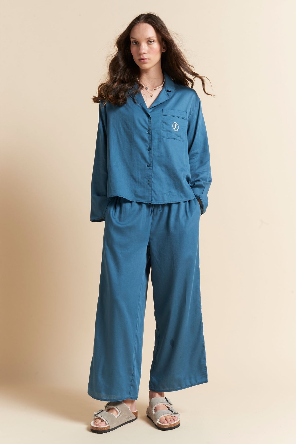Runaway Girl Crop PJ Teal