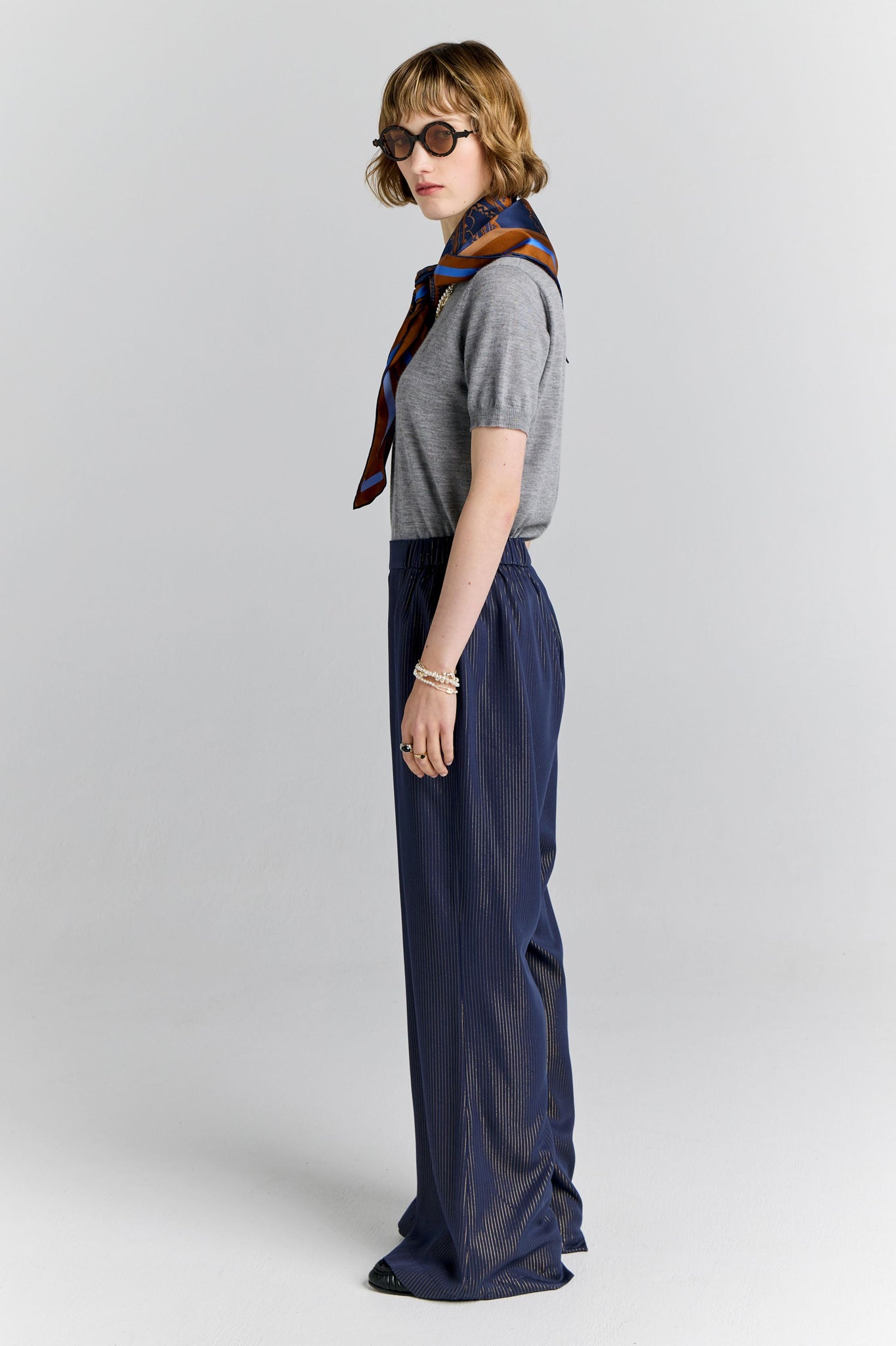 Palazzo Lounge Pants Navy
