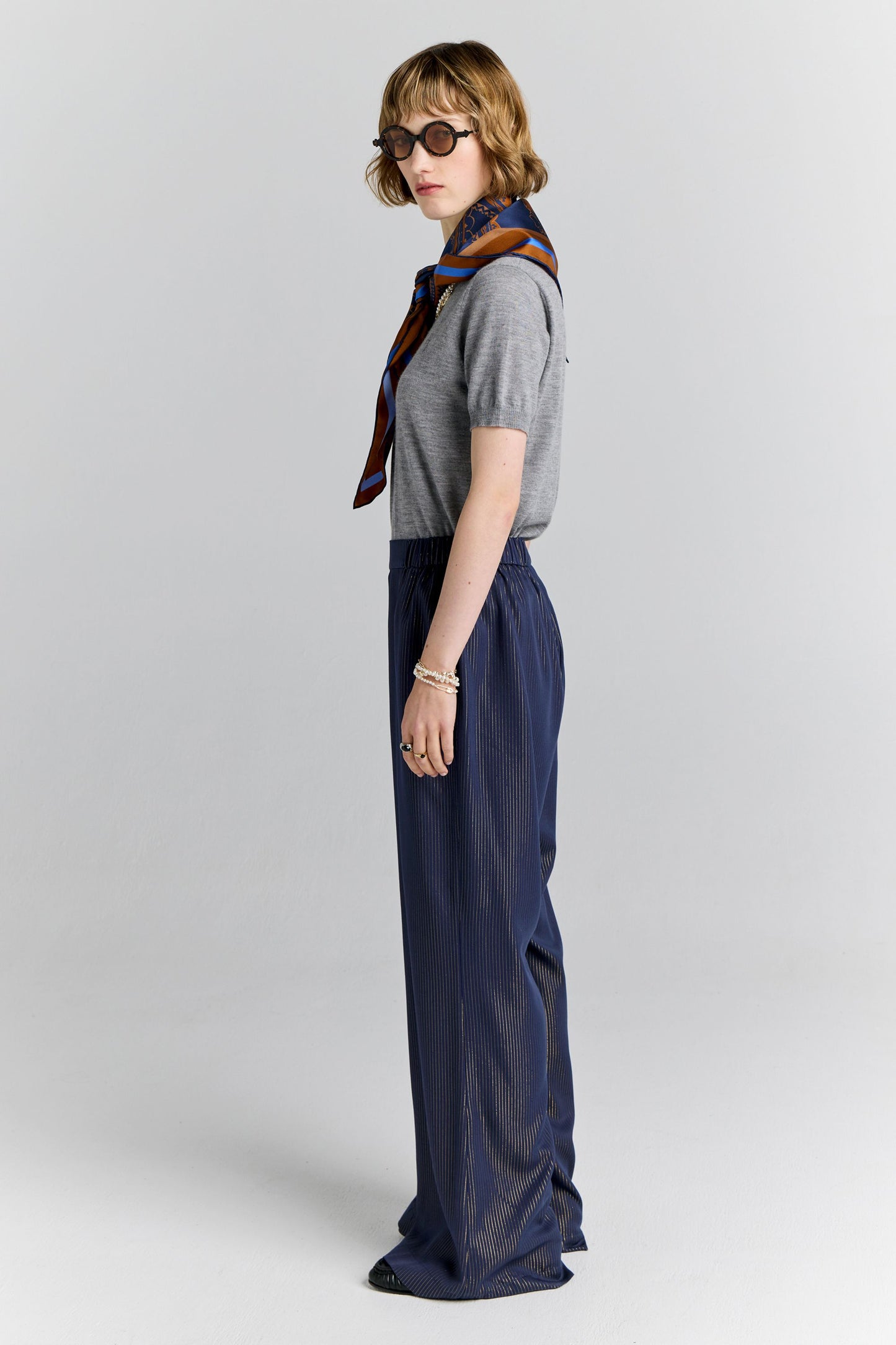 Palazzo Lounge Pants Navy