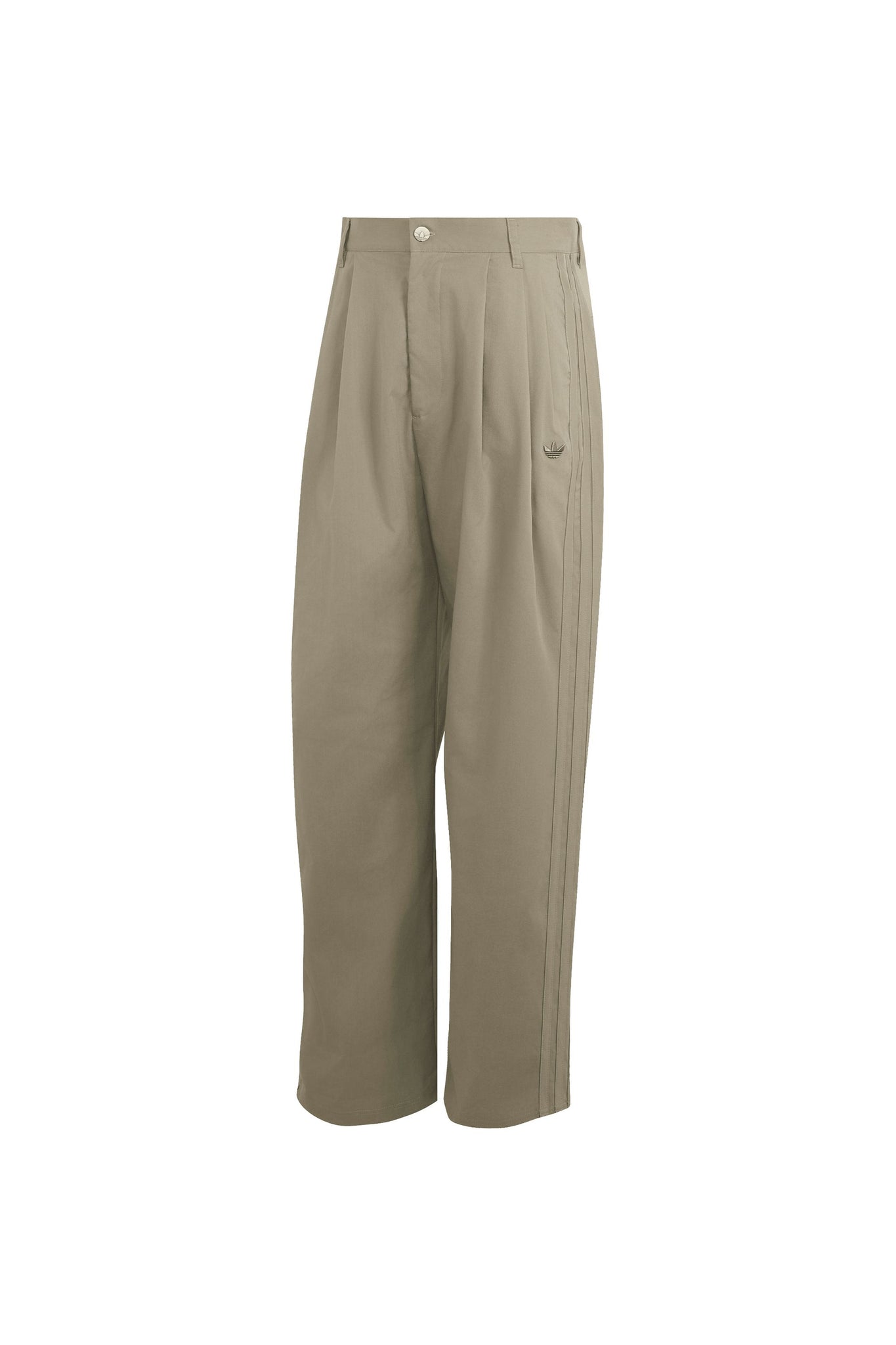 Triple Pleated Pants Silver Pebble