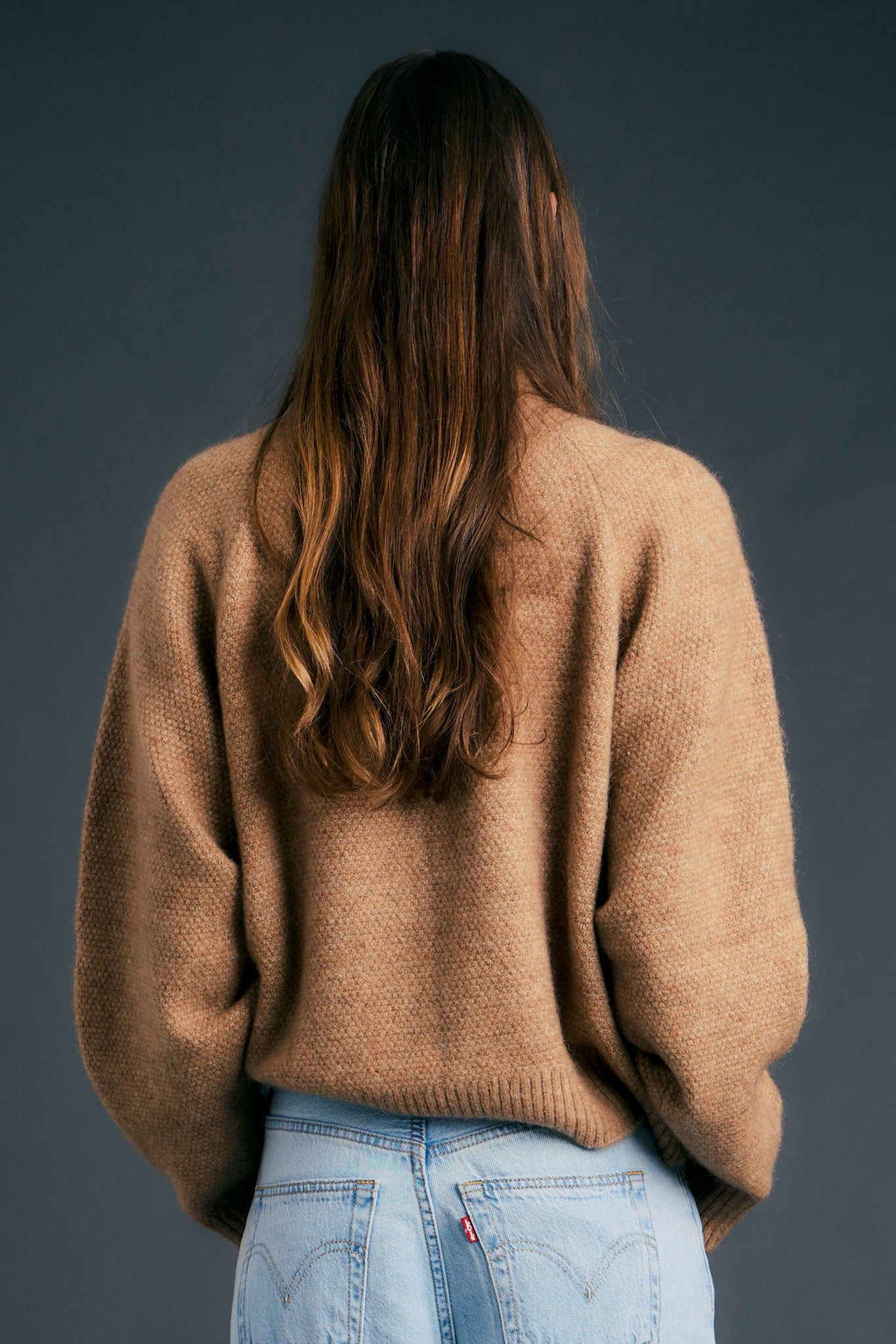 Nestle Knit Bomber Camel
