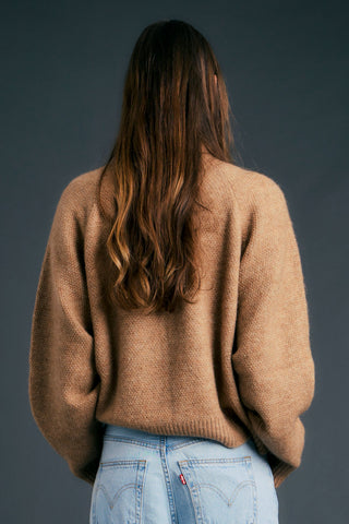 Nestle Knit Bomber Camel