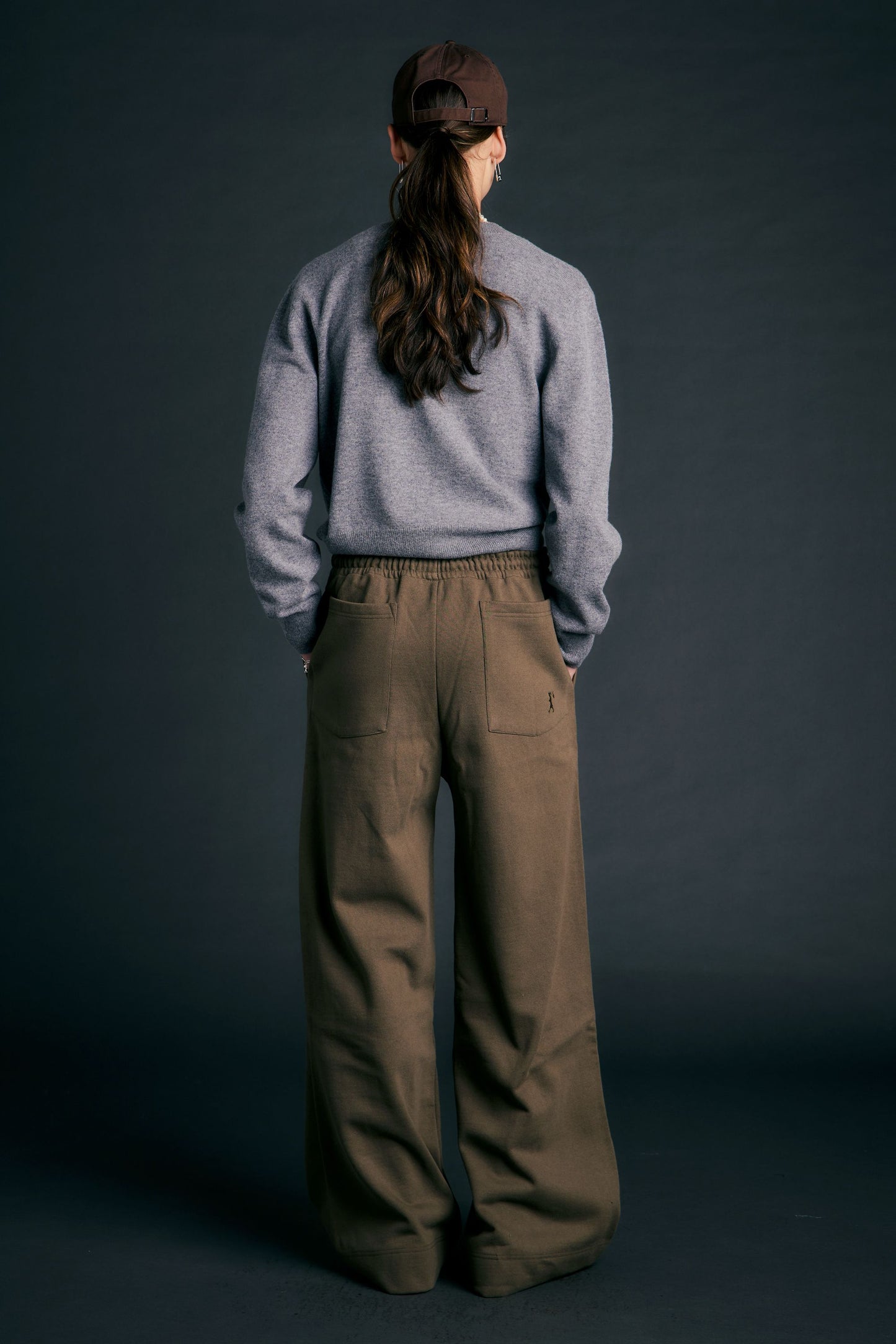Pin Tuck Track Pants Hunter Green