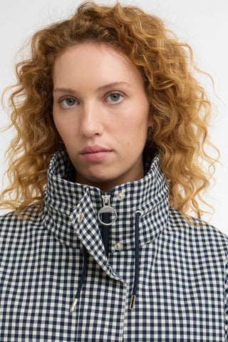 Bronwyn Check Showerproof Jacket Navy Gingham