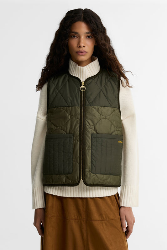 Nunwell Reversible Quilted Liner Olive/Fern/Ancient