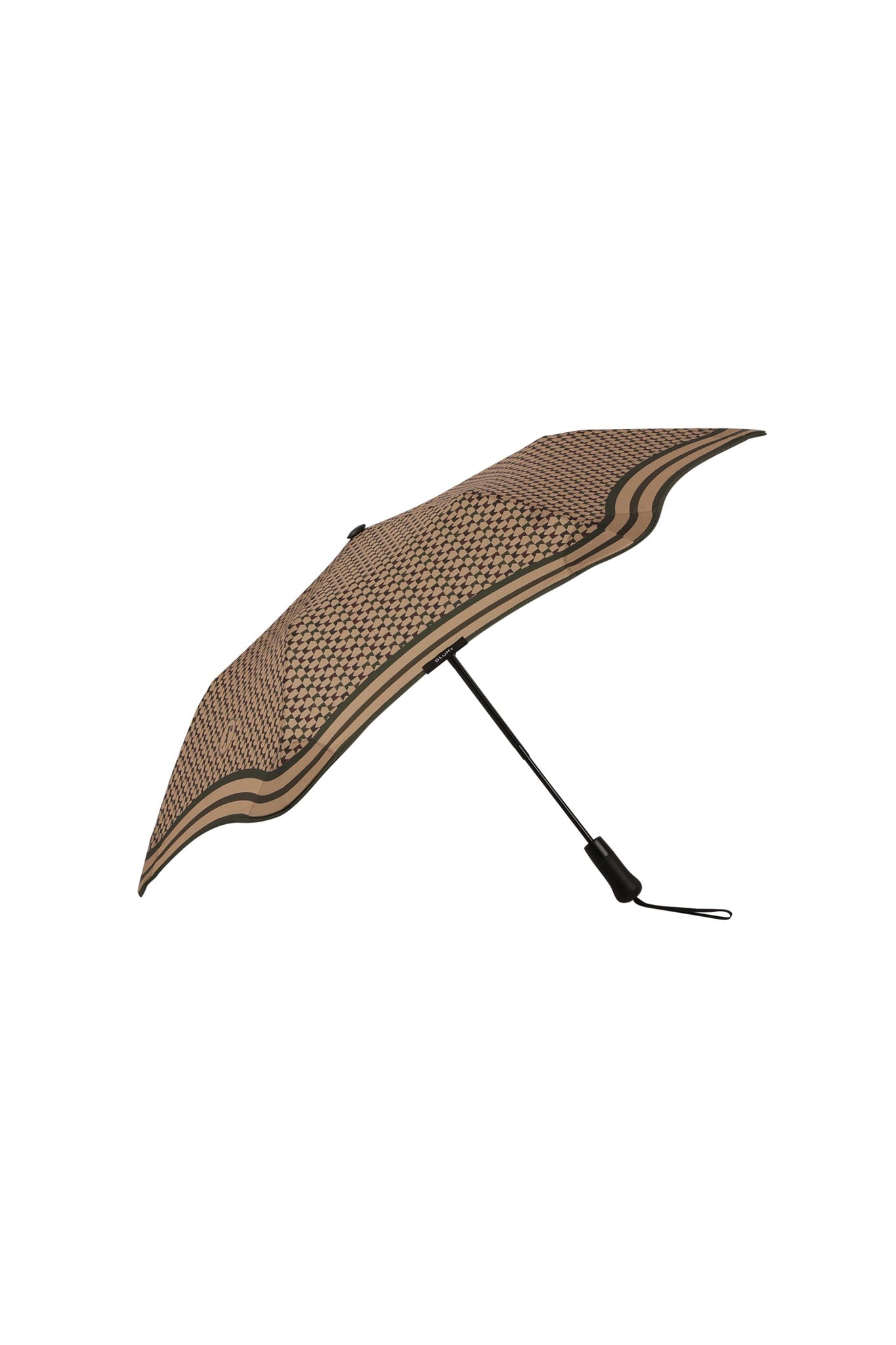 Metro Monogram Check Umbrella Tan
