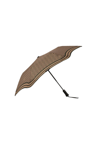 Metro Monogram Check Umbrella Tan