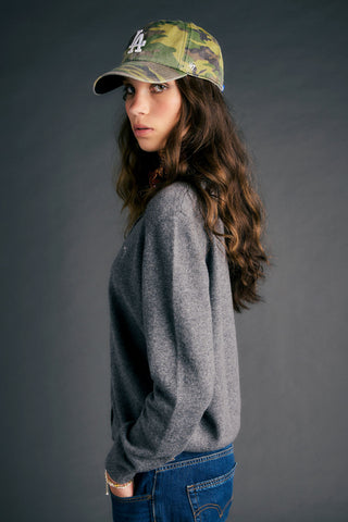 Posy Cashmere Cardigan Grey Marle