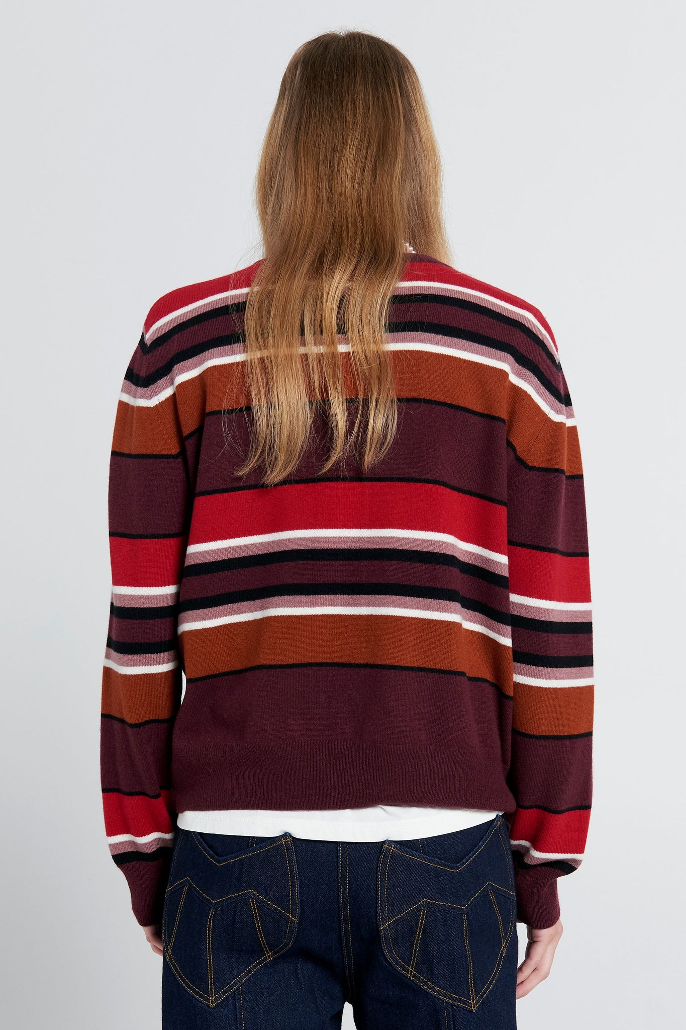 Elodie Cardigan Poppy Stripe