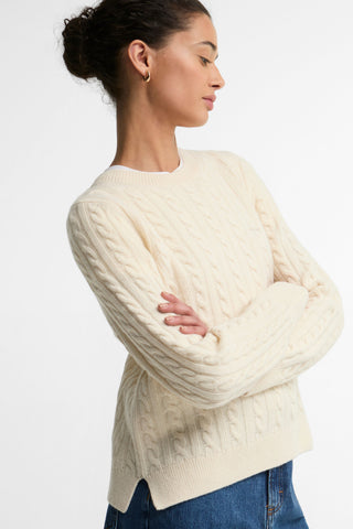 Ashdown Cable Knitted Jumper Ecru