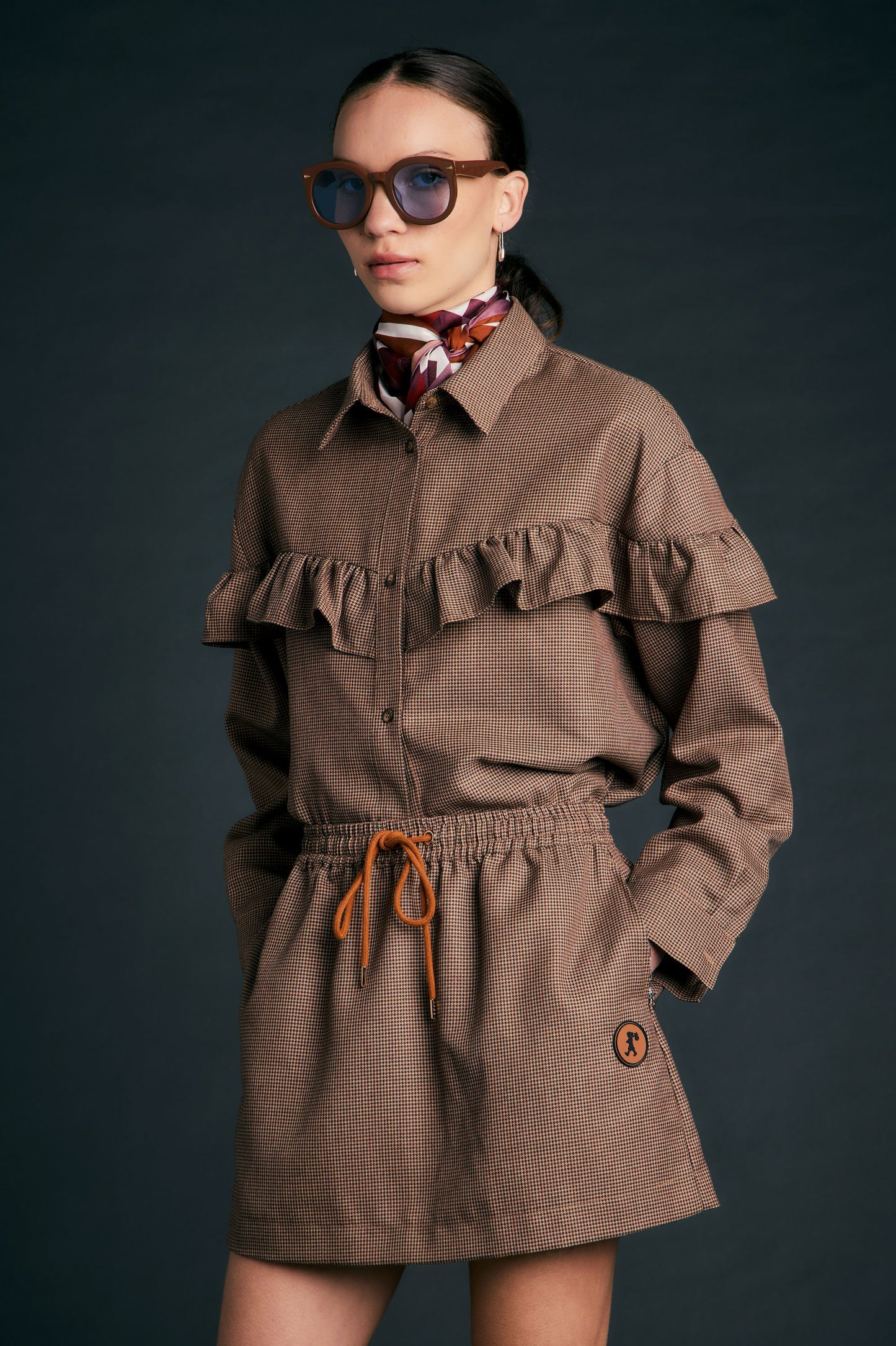 Scholar Skirt Merlot Multi