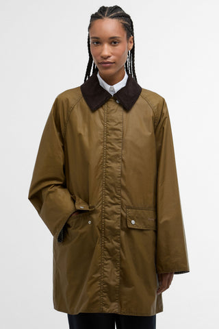 Wren Wax Jacket Sand/Navy Gingham Check