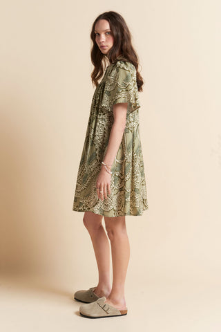 Ocean Paisley Gathered Nightie Olive