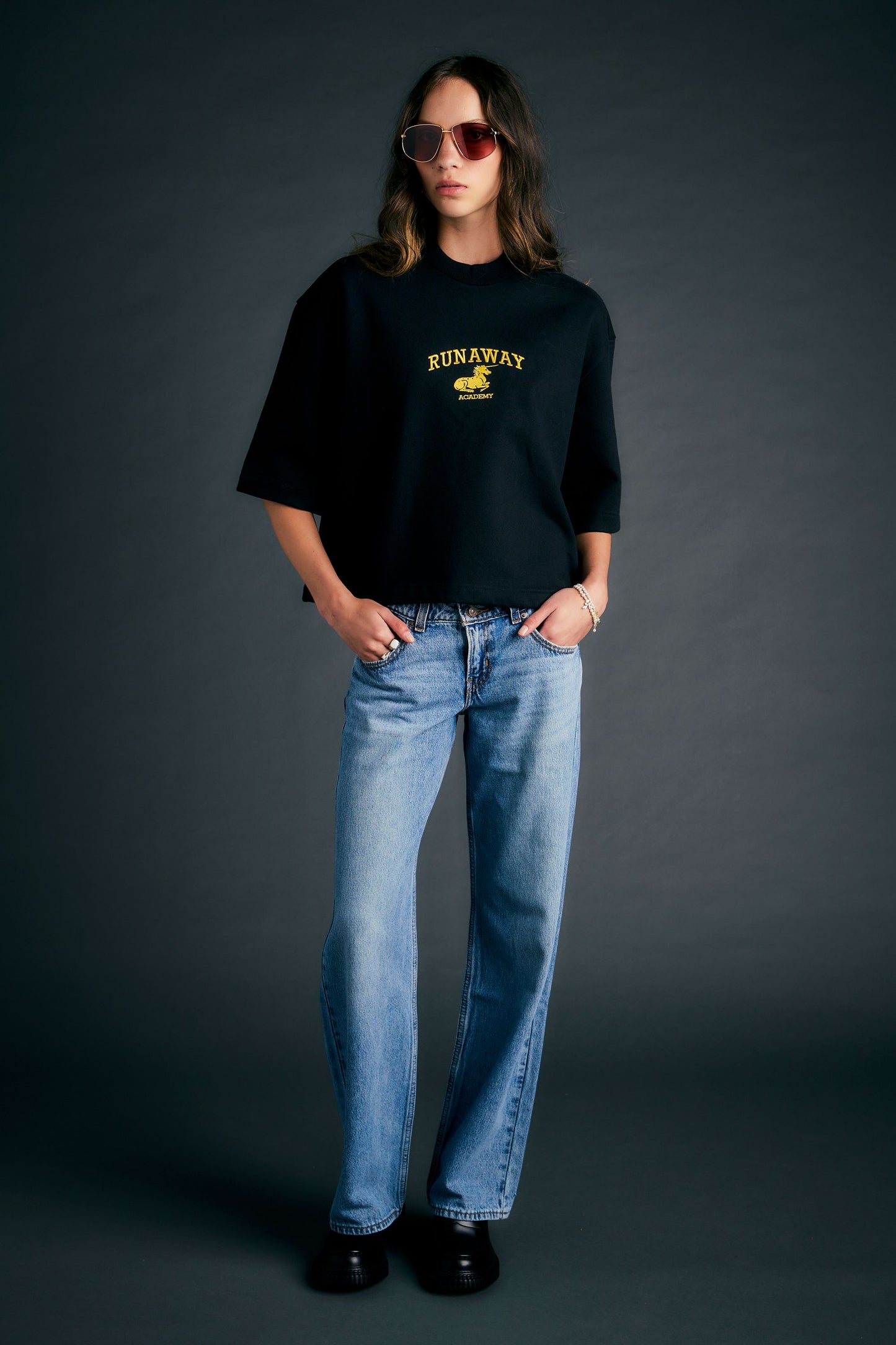 Runaway Academy Top Black/Gold
