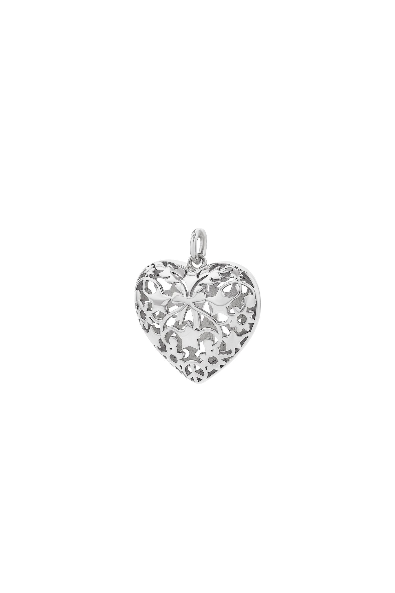 Heart Thrills Charm Silver