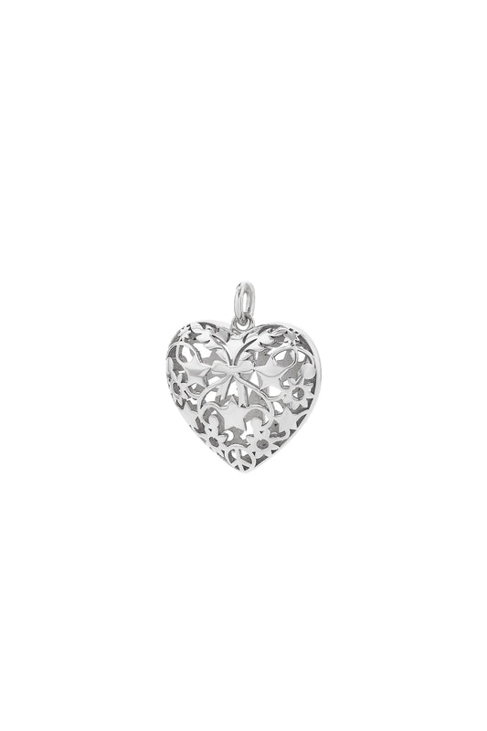 Heart Thrills Charm Silver
